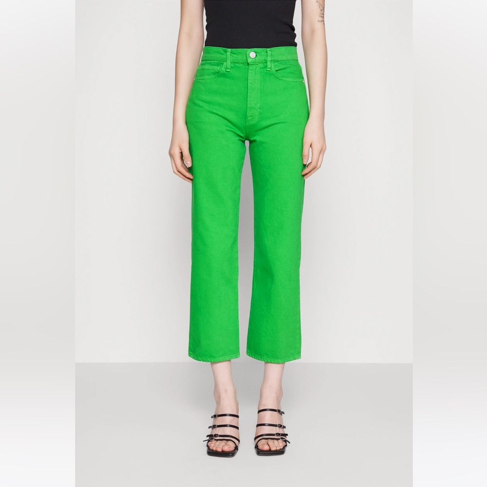 FRAME Le Jane Crop High Rise Straight Leg Jeans